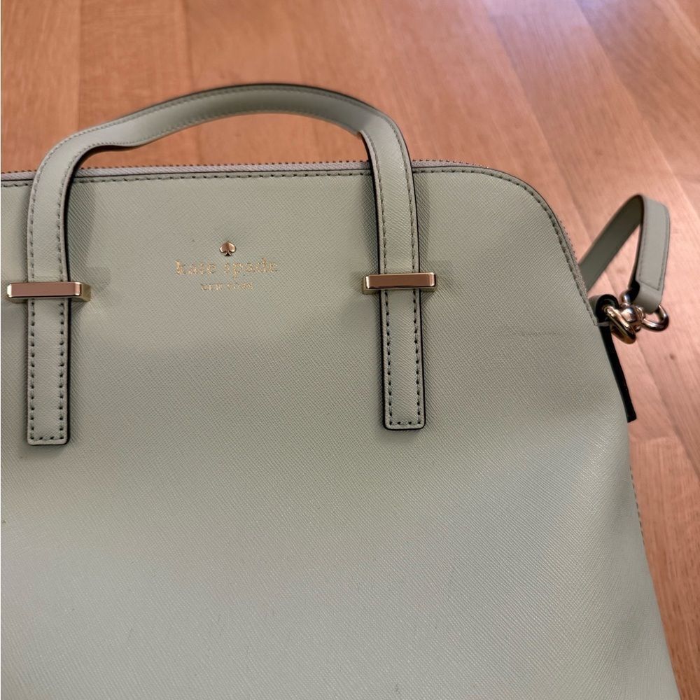 kate spade Sage Green Leather Satchel - Picture 3 of 7